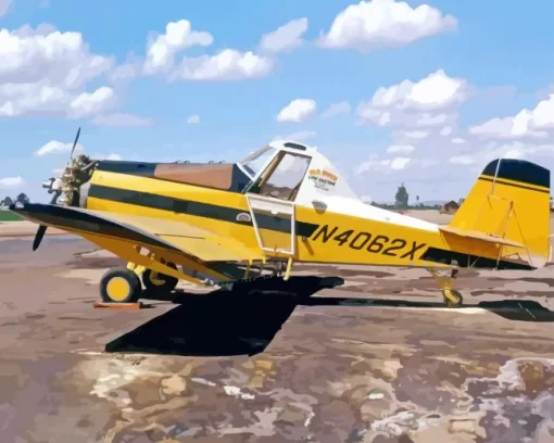 Crop Duster Airplane Diamond Painting