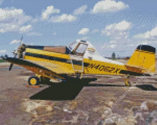 Crop Duster Airplane Diamond Painting