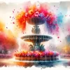 Floral Fountain Art Diamond Painting