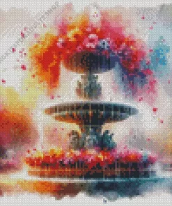 Floral Fountain Art Diamond Painting