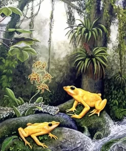 Golden Poison Dart Frogs Diamond Painting