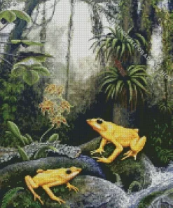 Golden Poison Dart Frogs Diamond Painting