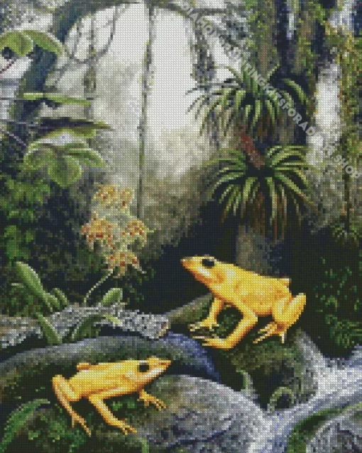 Golden Poison Dart Frogs Diamond Painting