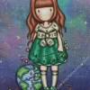 Gorjuss Girl And Earth Diamond Painting