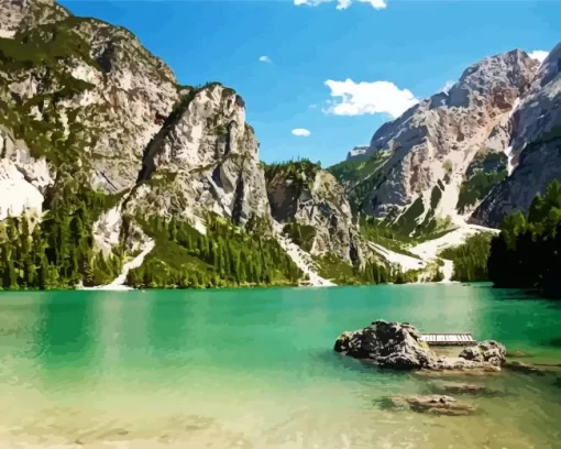 Lake Braies Diamond Painting