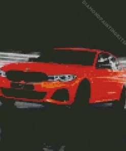 Orange BMW 3 Diamond Painting