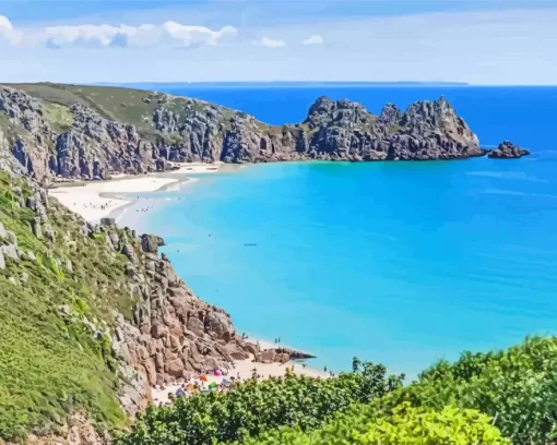 Porthcurno Beach Diamond Painting