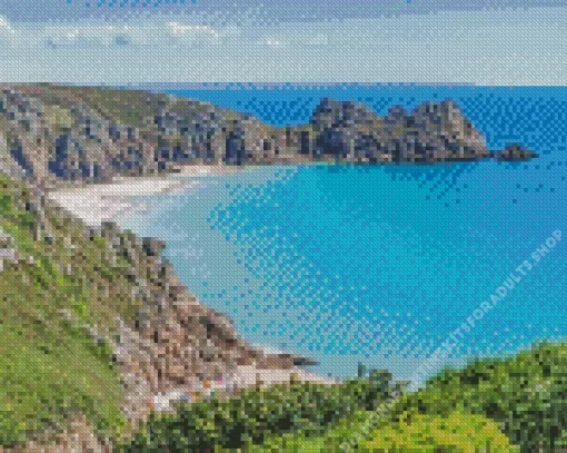 Porthcurno Beach Diamond Painting