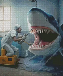 Shark Dentist Visit Diamond Painting