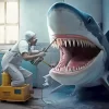 Shark Dentist Visit Diamond Painting