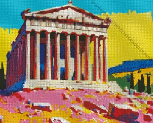 Parthenon Greek Temple Diamond Painting