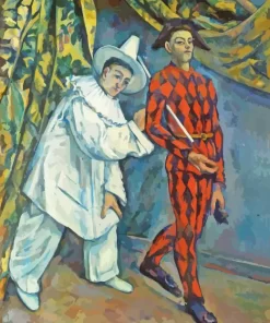 Pierrot And Harlequin by Paul Cezanne Diamond Painting