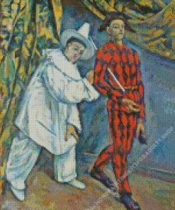 Pierrot And Harlequin by Paul Cezanne Diamond Painting