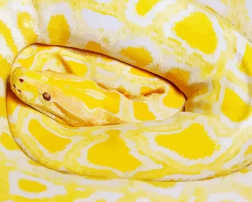 Golden Yellow Python Diamond Painting