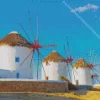 Greece Windmills Diamond Painting