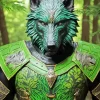 Green And Black Wolf Diamond Painting