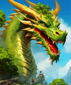 Green Dragon Art Diamond Painting