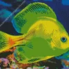 Green Fish Diamond Painting