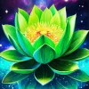 Green Flower Art Diamond Painting