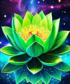 Green Flower Art Diamond Painting