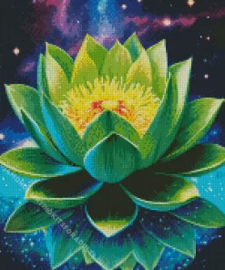 Green Flower Art Diamond Painting