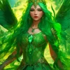 Green Haired Fairy Queen Diamond Painting