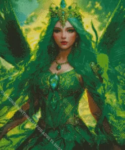 Green Haired Fairy Queen Diamond Painting