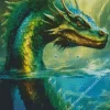 Green Sea Dragon Art Diamond Painting