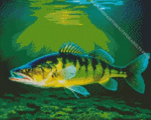 Green Yellow Fish Art Diamond Painting