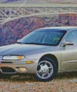 Grey Oldsmobile Aurora Car Diamond Painting