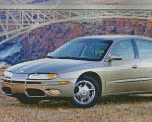 Grey Oldsmobile Aurora Car Diamond Painting