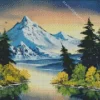 Grey Mountain Bob Ross Diamond Painting