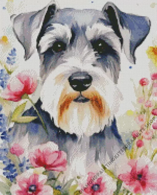 Grey Scottish Terrier Art Diamond Painting