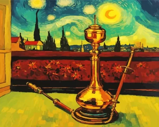 Hookah Van Gogh Diamond Painting