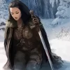 Lonely Female Warrior Kneeling Diamond Painting