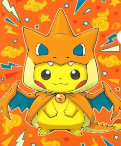 Pikachu And Charizard Diamond Painting