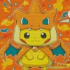 Pikachu And Charizard Diamond Painting