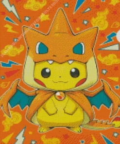 Pikachu And Charizard Diamond Painting