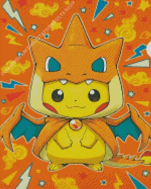 Pikachu And Charizard Diamond Painting