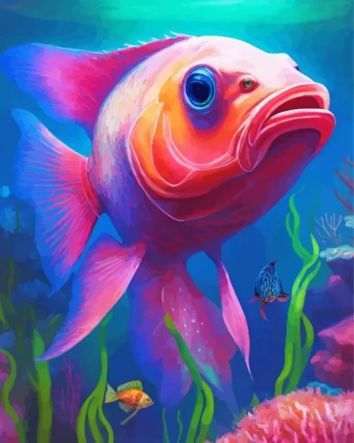 Pink Fish Diamond Painting