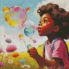 African Girl Blowing Bubble Art Diamond Painting