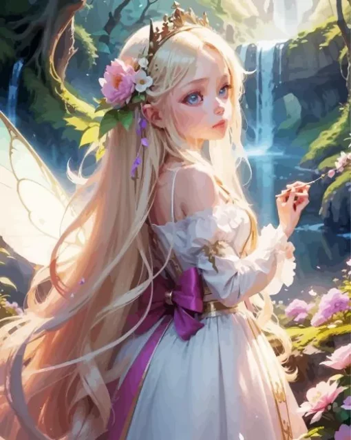 Anime Blond Fairy Diamond Painting