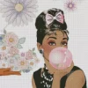 Audrey Blowing Bubble Gum Diamond Painting