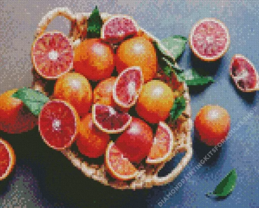 Blood Orange In A Basket Diamond Painting