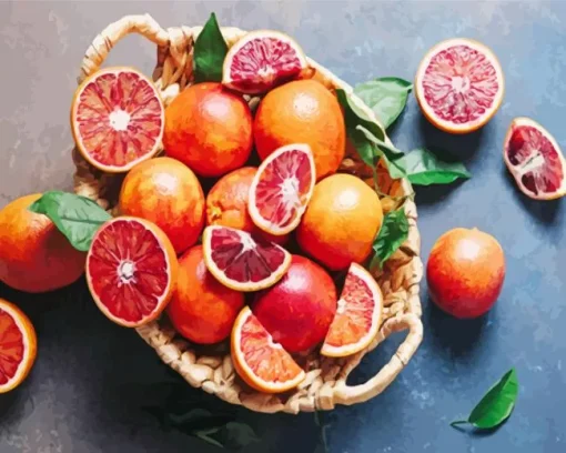 Blood Orange In A Basket Diamond Painting