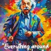 Everything Around You Is Numbers Albert Einstein Diamond Painting