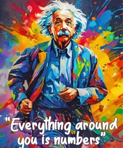 Everything Around You Is Numbers Albert Einstein Diamond Painting