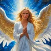 Female Blonde Angel Diamond Painting