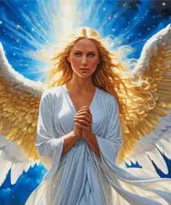 Female Blonde Angel Diamond Painting