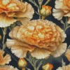 Golden Blooming Carnation Diamond Painting